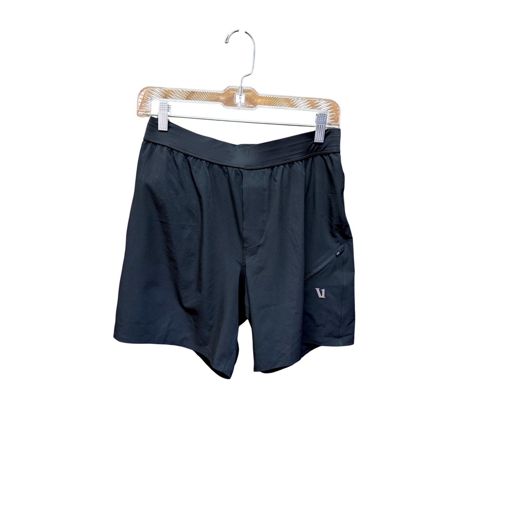Vuori Mens Kore Shorts Black Size Small 7 Inch Inseam Lined Athletic Training